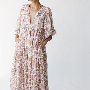 Kyra Maxi Dress ~ Fuchsia Bloom | Daughters of India
